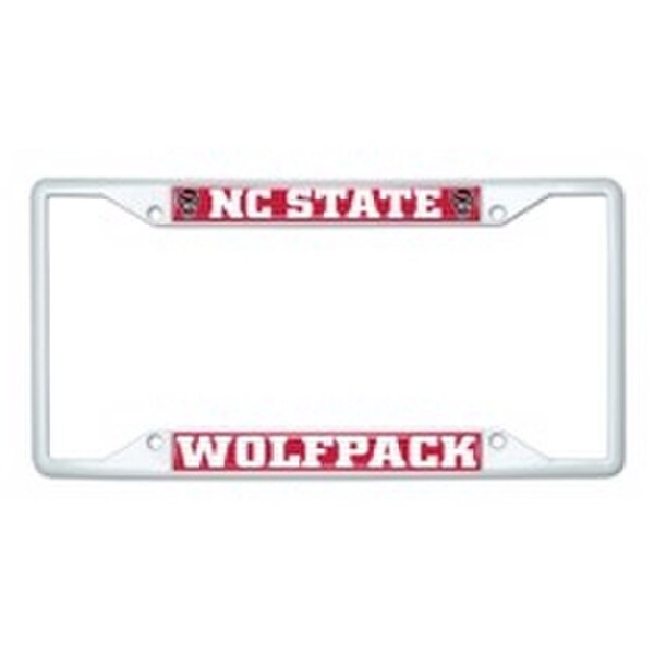 White License Plate Frame Wolfpack
